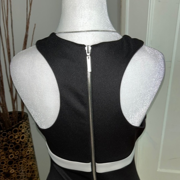 Bisou Bisou Black and White Halter Sheath Mini Dress - Picture 6 of 8